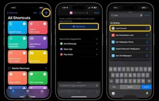 青松乡苹果14锁屏维修店分享iPhone14升级iOS16.4后如何创建锁屏快捷方式 