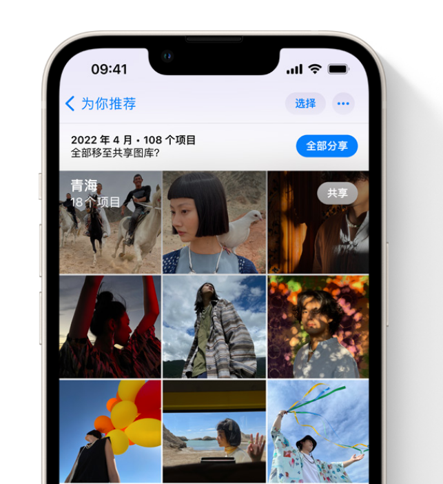 青松乡苹果维修网点分享在 iPhone 上使用共享图库 