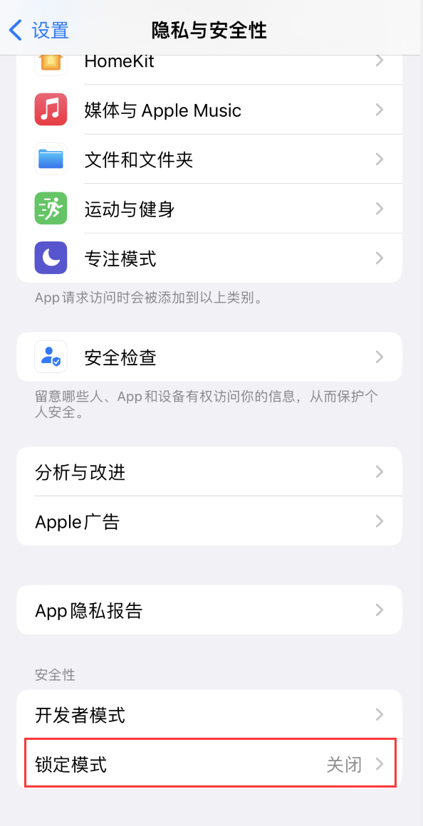 青松乡苹果手机维修分享iOS 16 “锁定模式”是什么 